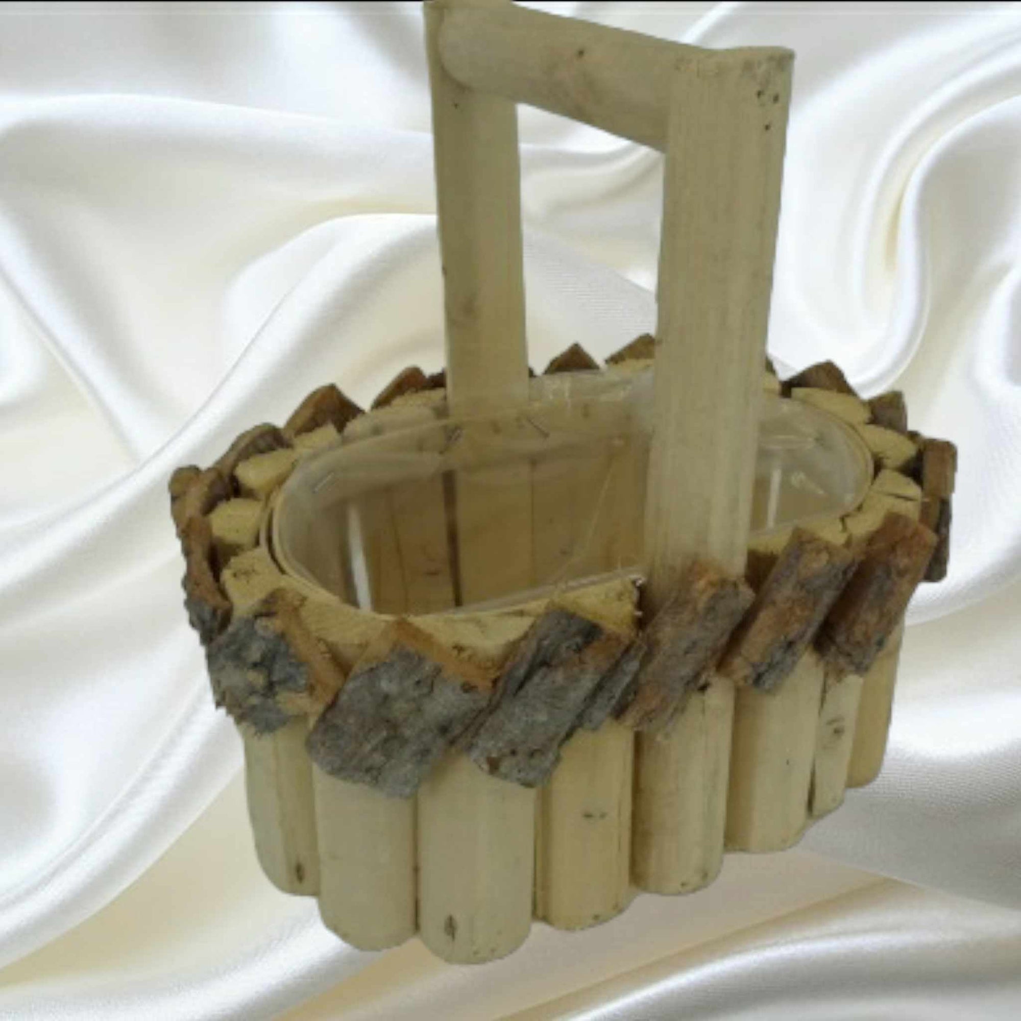 Oval Wooden Basket 24cm x 17cm